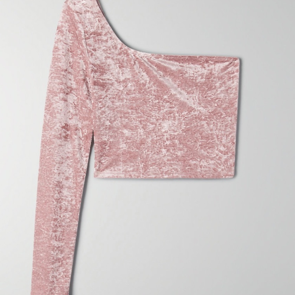 ARITZIA TNA HOLLYWOOD velvet shirt Mauve - Picture 6 of 6